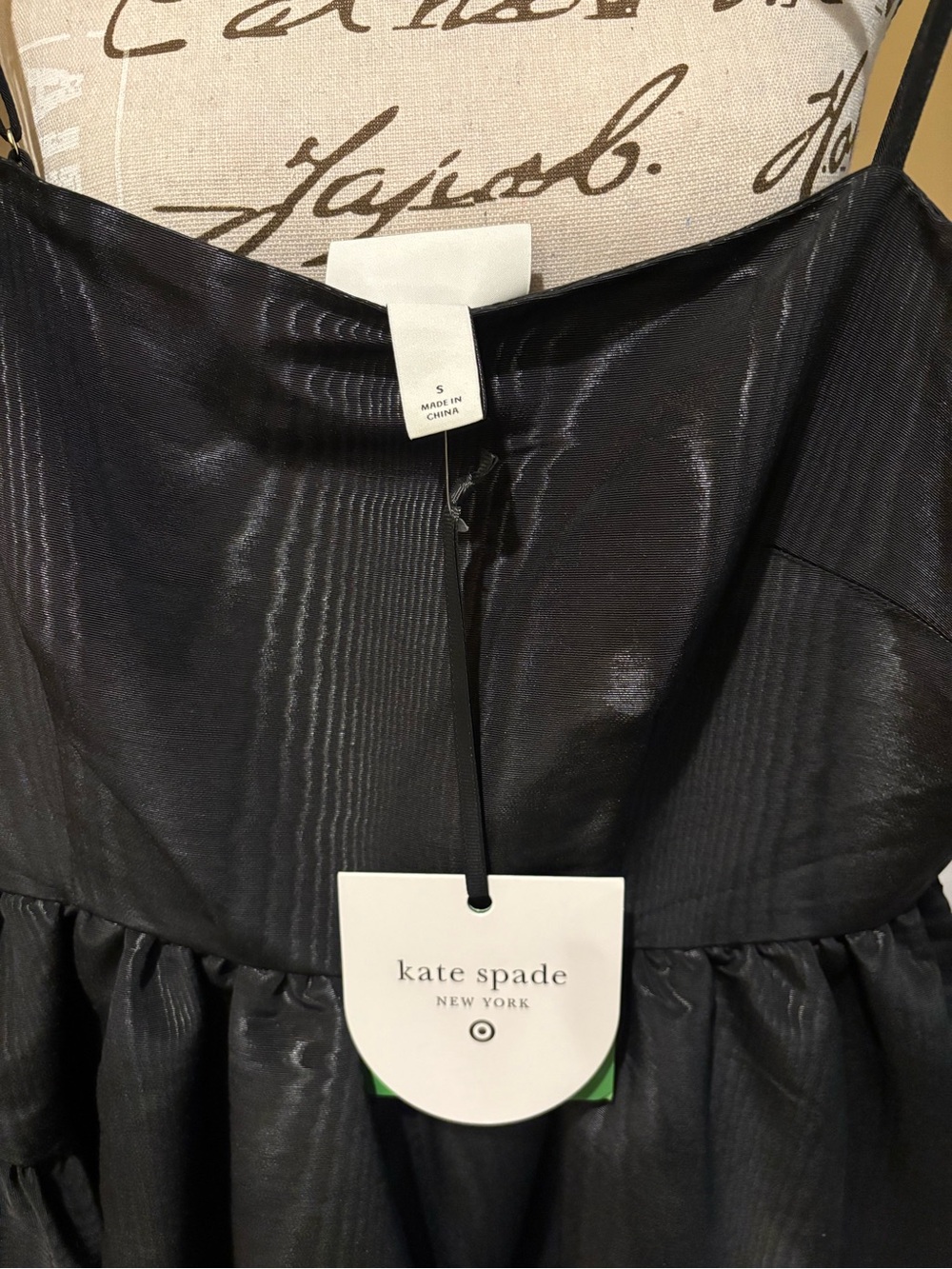 kate spade Black Tiered Ruffle Midi Dress - Picture 3 of 3